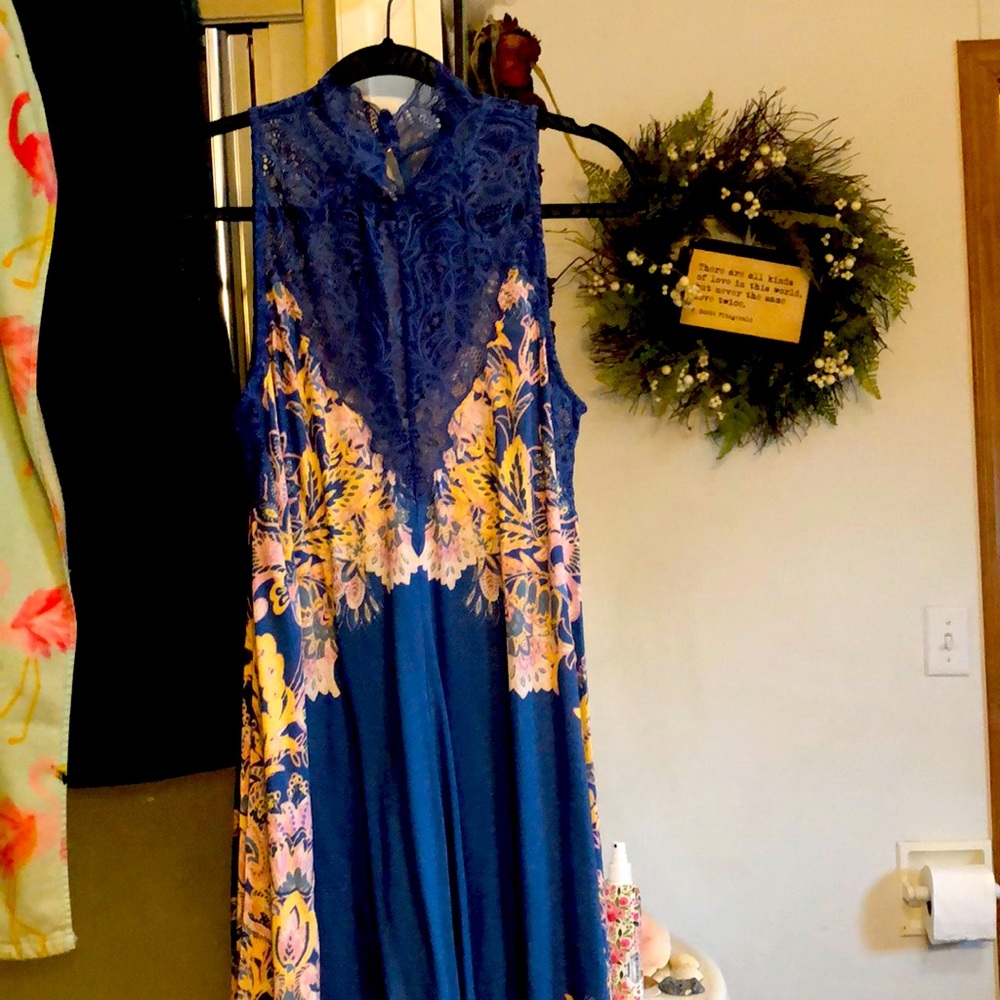 Free people indigo dress with tags